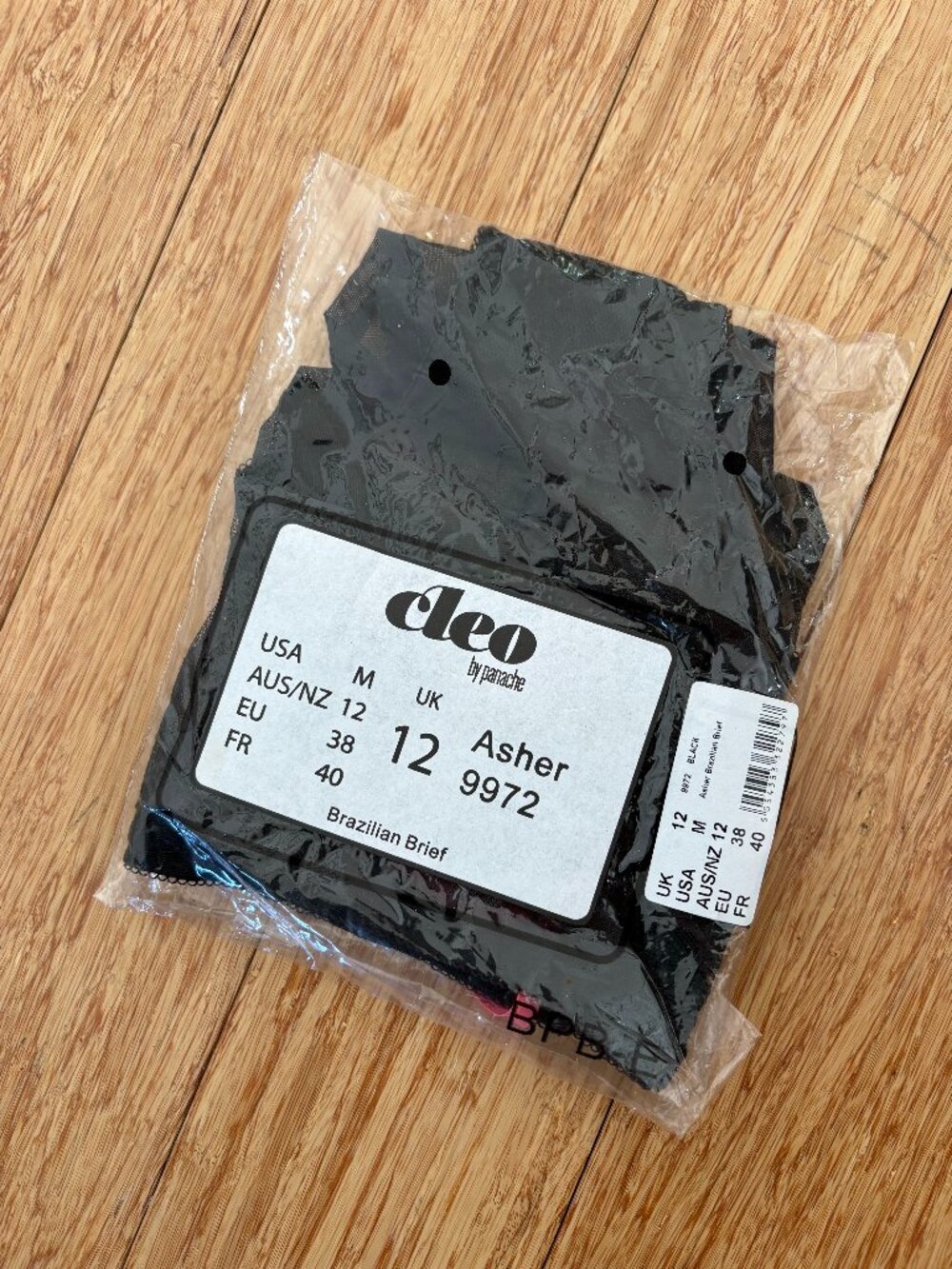 NWT Cleo by Panache Asher Classic Cut Brief Panty Bottom Lingerie Size M Blac